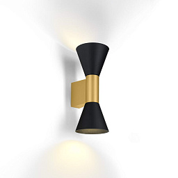 ODREY WALL 2.3 Gold + Jet Black Wever Ducre Odrey Wall настенный светильник двойной свет вверх-вниз