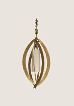 French Brass shown with 4 Tall Cylinder in Putty Silk with Cream Card lining