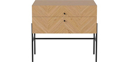 04-141-10_12769697 Bolia Luxe комод с двумя выдвижными ящиками и деревянным фасадом