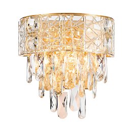Бра Favourite Elysium 4720-2W — хрустальное бра на две лампы E14 с золотым каркасом