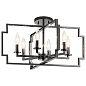 Downtown Deco 21.5" 6 Light Convertible Chandelier Midnight Chrome люстра 44128MCH Kichler — фото 4