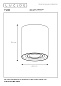 22952/01/02 Lucide Tube потолочный светильник цилиндрической формы золотистого цвета — фото 4
