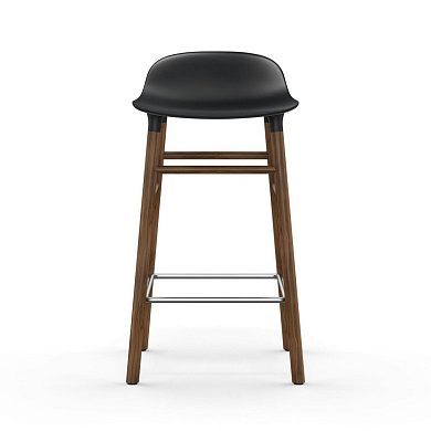 602788 Normann Copenhagen Form Барный стул с основанием из ореха, 65 см, черный
