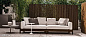 Alison dark brown outdoor Уличный диван Minotti