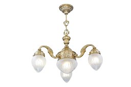 PP-243 Patinas lighting Pécs 3-рожковая латунная люстра с декором из роз