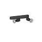1008233 SLV PURI 2.0 basic CW Double Asym. black настенный светильник — фото 1