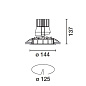 N090 Reflex iGuzzini adjustable luminaire - Ø 125 mm - warm white - flood optic - frame