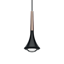 RAIN PENDANT BLACK ROSE GOLD ACCENT 3000K O.C. 156028