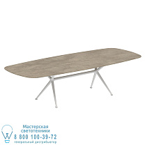 EXES СТОЛ 300X120CM АЛЮМИНИЕВЫЕ НОЖКИ БЕЛЫЙ - СТОЛЕШНИЦА СТОЛА CERAMIC TERRA SABBIA Royal Botania