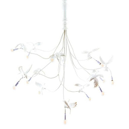 SE15313 Seletti SPARROW LAMP люстра с множеством тонких подвесов в виде птиц