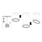 19923 2030 Lodes Tidal Adjustable 60 SP LED современная люстра с креплением матовый чёрный; матовый белый — фото 2