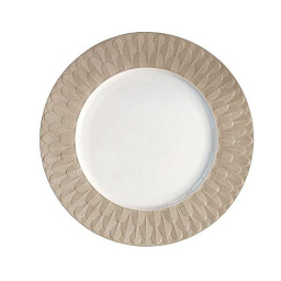 0007415-302 Villari Peacock тарелка для еды из каремельного фарфора