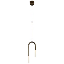 Rousseau Small Asymmetric Pendant бронза с гравированным кристаллом