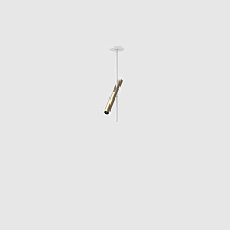 esprit single ceiling, white with brushed gold lamphead