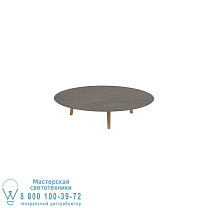 СТОЛ STYLETTO LOW LOUNGE Ø 160CM НОЖКИ ИЗ ТИКА CERAMIC TOP TERRA MARRONE Royal Botania