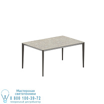 СТОЛ U-NITE 150X100CM БРОНЗОВЫЙ С КЕРАМИЧЕСКОЙ СТОЛЕШНИЦЕЙ CEPPO DOLOMITICA Royal Botania