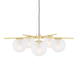 MLF313 Mullan Lighting Madison люстра с пятью круглыми стеклянными плафонами