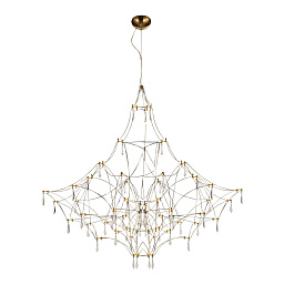 SL6601.213.114 ST-Luce Gravetta подвесная люстра с сетчатым металлическим каркасом и множеством подвесов