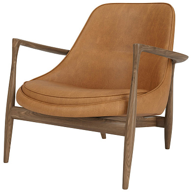 71161-004663 Audo Copenhagen Elizabeth Кресло, орех / кожа Dunes Cognac