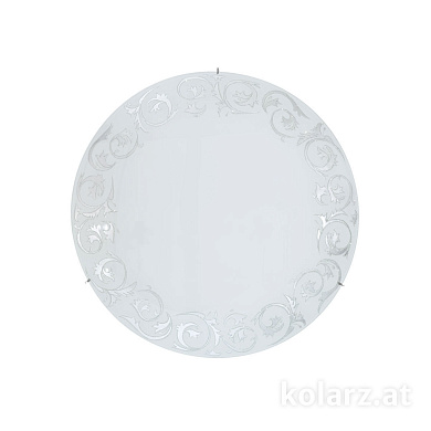 потолочный светильник круглый с серебристым орнаментом