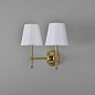 MLWL446 Mullan современное латунное двойное бра Bursa с тканевыми абажурами — фото 9