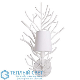 DC42014-189 Arteriors Coral бра с фигурной композицией из белых ветвей и матовым плафоном