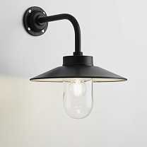QUAY LIGHT 90° lacquered black copper clear glass