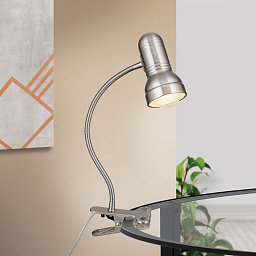 Str 10-319 satin Orion Wilhelm настольный светильник на прищепке с узким поворотным цилиндрическим световым модулем