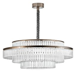 724/80 Italamp Charles люстра с сатинированным стеклом и кожей