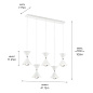 Kordan 41.75 inches 5 LED Light Linear Pendant Cluster Matte White люстра 84113MWH Kichler — фото 4
