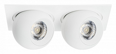 двойной встраиваемый потолочный светильник белый