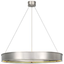 CHC1616PN Visual Comfort Connery подвесная люстра с круглым никелированным корпусом и матовым рассеивателем