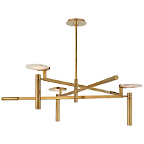 Melange Large Floating Disc Chandelier антично-патинированная латунь с алебастром