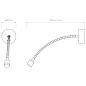 1138008 Fosso Switched LED Astro lighting светильник для чтения матовый никель — фото 5