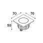 Hipy square 70x70 IP67 LED GE встраиваемый светильник Modular