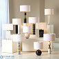 Alabaster Cylinder Table Lamp-Brass Global Views настольная лампа