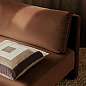 1104268645 Ferm Living Border Подушка в стиле пэчворк 50x50 см, тёмно-песочный/кофейный — фото 1