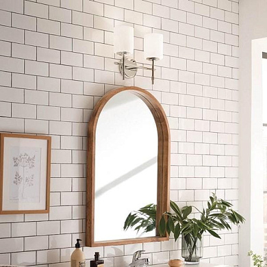 настенный светильник с двумя плафонами из никеля