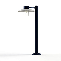 Aubanne N° 3; Clear glass E27 23W; Steel blue