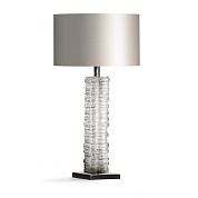 Crystal Strata Column Lamp Clear with Nickel base Porta Romana