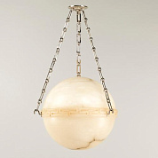 CL0099.NI.ES Greenwich Globe Light, Ivory, Nickel fittings