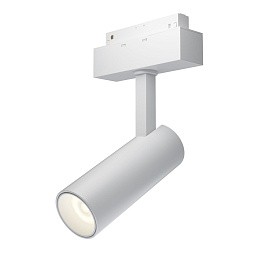 TR019-2-10W4K-W Maytoni Focus трековый прожектор белого цвета с узким корпусом для магнитного трека GRAVITY 35mm