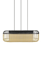 Pendant Lamp BAMBOO OVAL L black