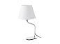 24008-13 ETERNA CHROME TABLE LAMP WHITE LAMPSHADE настольная лампа Faro barcelona