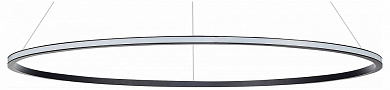 подвесная люстра-кольцо с LED подсветкой в черном цвете