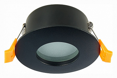 точечный потолочный светильник черного цвета