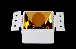 CLT 051C1 WH-GO Crystal Lux Ingenio встраиваемый потолочный светильник с золотистым отражателем и белым корпусом