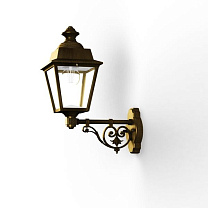 Chenonceau N° 5; Clear glass E27 75W; Gold patina