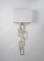 Decayed Silver shown with 16 Large Salperton Open Back Rectangle in Natural Linen with Cream Card lining