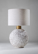 Clay White and Gold shown with 16 Tall Cylinder in Natural Linen and Cream Card lining